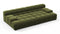 Tufty - Tufty Sectional, Extra Deep Sofa, Thyme Luxe Velvet