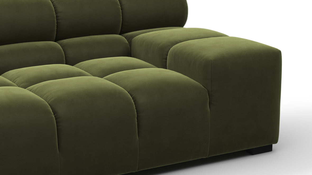 Tufty - Tufty Sectional, Extra Large Sofa, Thyme Luxe Velvet