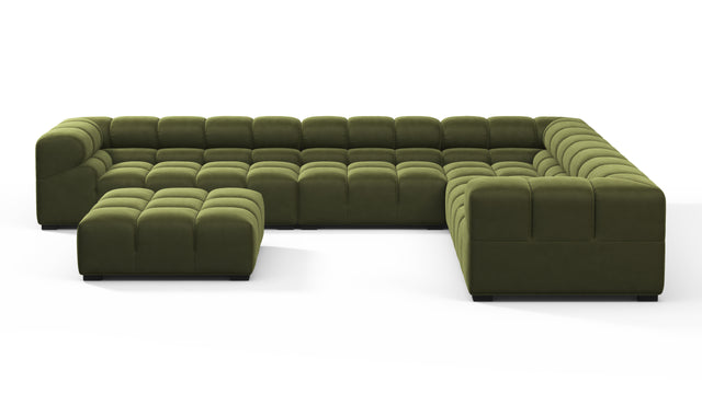 Tufty - Tufty Sectional, Large Right Corner, Thyme Luxe Velvet