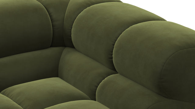 Tufty - Tufty Sectional, Large, Left Chaise, Thyme Luxe Velvet