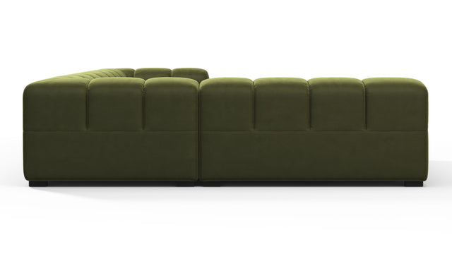 Tufty - Tufty Sectional, Left Corner, Thyme Luxe Velvet