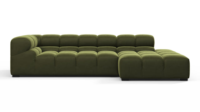 Tufty - Tufty Sectional, Small L, Right, Thyme Luxe Velvet