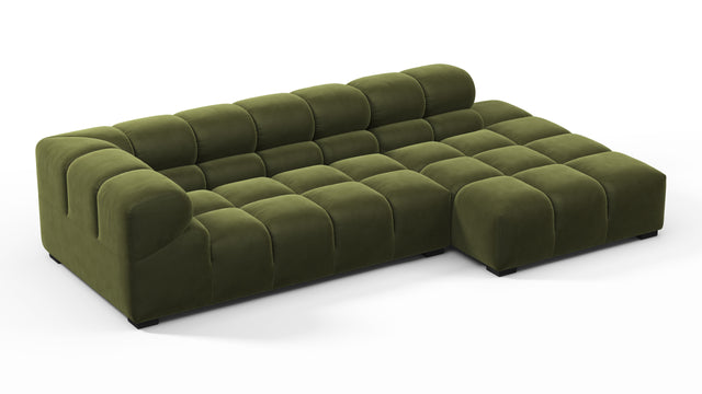 Tufty - Tufty Sectional, Small L, Right, Thyme Luxe Velvet