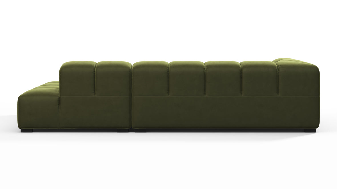 Tufty - Tufty Sectional, Small L, Right, Thyme Luxe Velvet