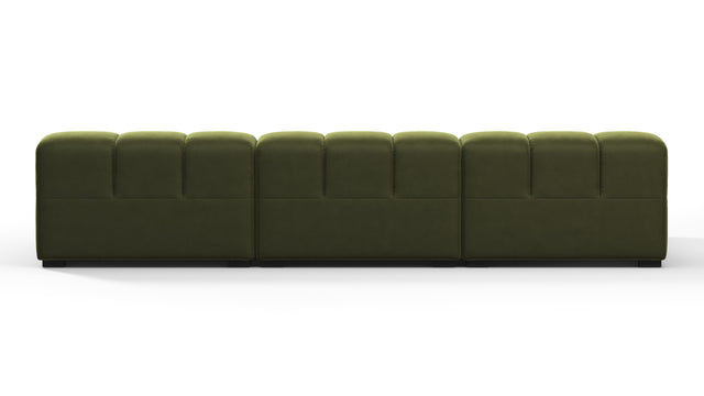 Tufty - Tufty Sectional, Small, Left Chaise, Thyme Luxe Velvet