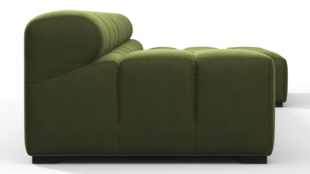 Tufty - Tufty Sectional, Small, Right Chaise, Thyme Luxe Velvet