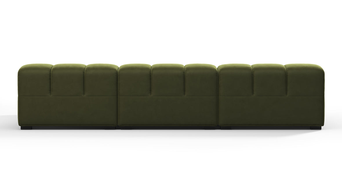 Tufty - Tufty Sectional, Small, Right Chaise, Thyme Luxe Velvet