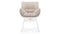 Husk - Husk Armchair, Latte Vegan Leather and White