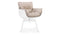 Husk - Husk Armchair, Latte Vegan Leather and White