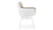 Husk - Husk Armchair, Latte Vegan Leather and White