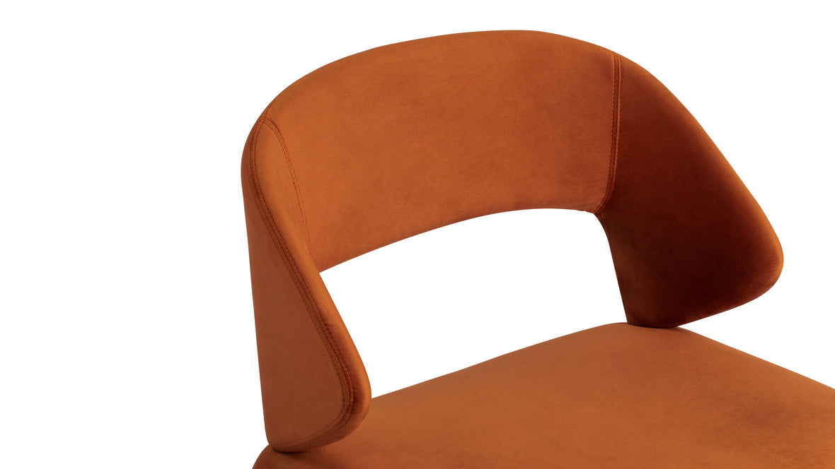 Suit - Suit Chair, Burnt Orange Velvet