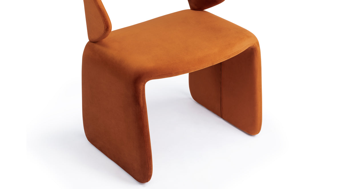 Suit - Suit Chair, Burnt Orange Velvet