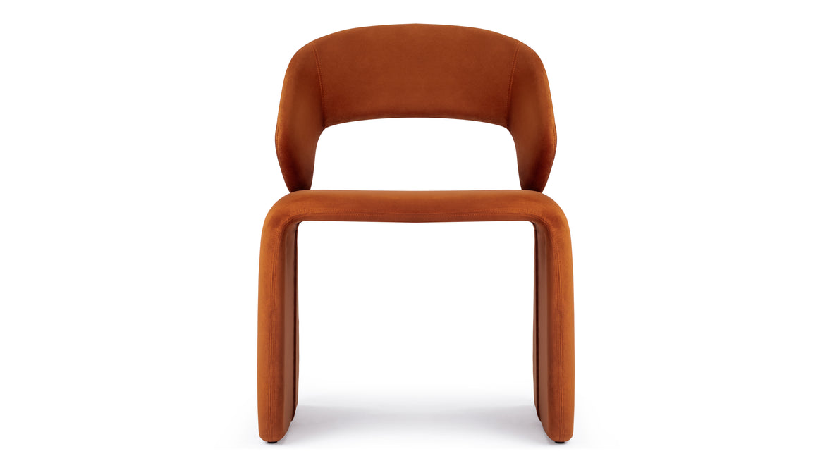Suit - Suit Chair, Burnt Orange Velvet