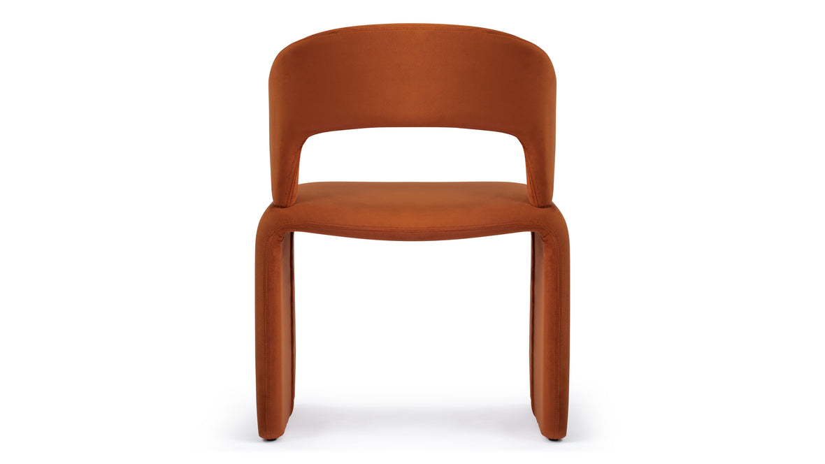 Suit - Suit Chair, Burnt Orange Velvet