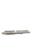 Sectionals On the Rocks Sofa, Five Seater, Dove Textured Chenille