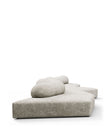 Sectionals On the Rocks Sofa, Five Seater, Dove Textured Chenille