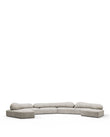 Sectionals On the Rocks Sofa, U Shape, Dove Textured Chenille