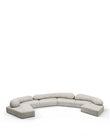 Sectionals On the Rocks Sofa, U Shape, Dove Textured Chenille