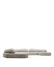Sectionals On the Rocks Sofa, U Shape, Dove Textured Chenille