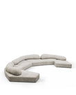 Sectionals On the Rocks Sofa, U Shape, Dove Textured Chenille