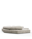 Sectionals On the Rocks Sofa, U Shape, Dove Textured Chenille