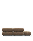 Sectionals Mario Bellini Open End Sofa, Left, Cappuccino Brown Chenille