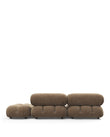Sectionals Mario Bellini Open End Sofa, Right, Cappuccino Brown Chenille