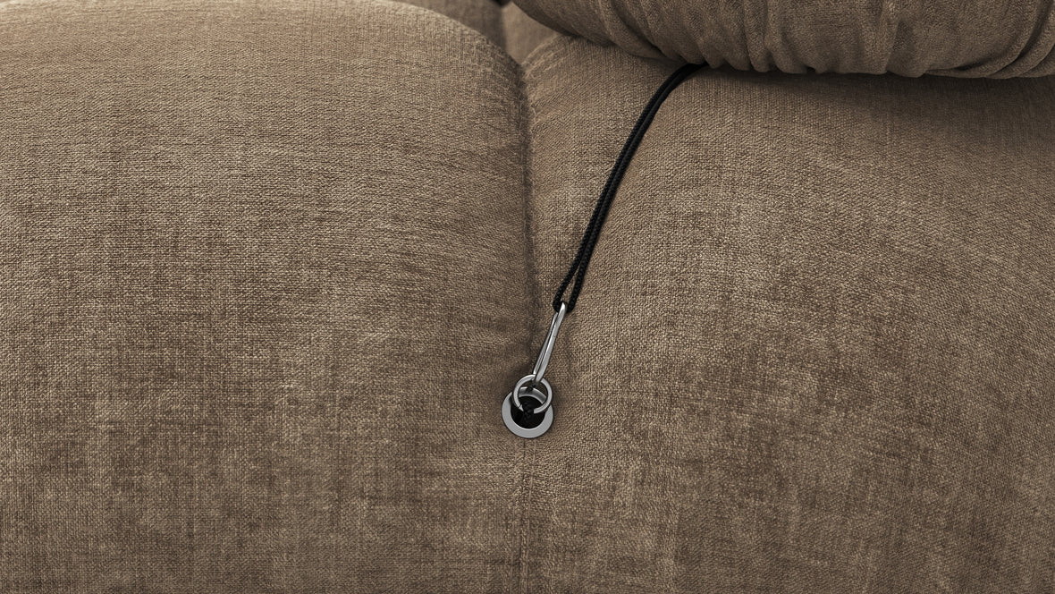 Bellini Sectional - Mario Bellini Sectional, Right Corner, Cappuccino Brown Chenille