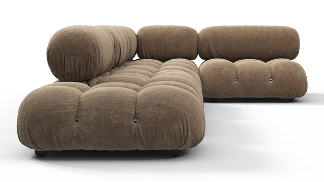 Bellini Sectional - Mario Bellini Sectional, Right Corner, Cappuccino Brown Chenille