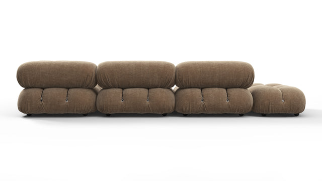 Bellini Sectional - Mario Bellini Sectional, Right Corner, Cappuccino Brown Chenille