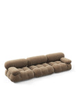 3 Seaters Mario Bellini Three Seater Sofa, Cappuccino Brown Chenille