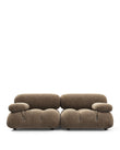 2 Seaters Mario Bellini Two Seater Sofa, Cappuccino Brown Chenille