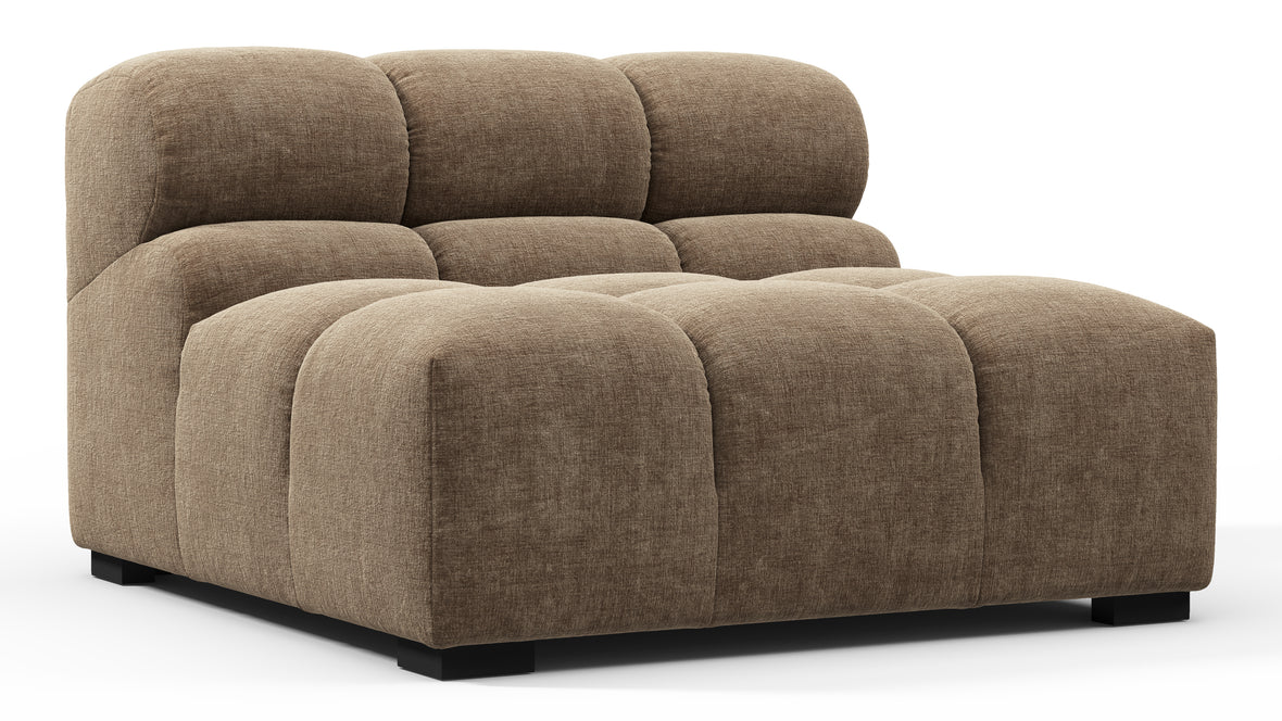 Tufty - Tufty Module, Armless, Cappuccino Brown Chenille