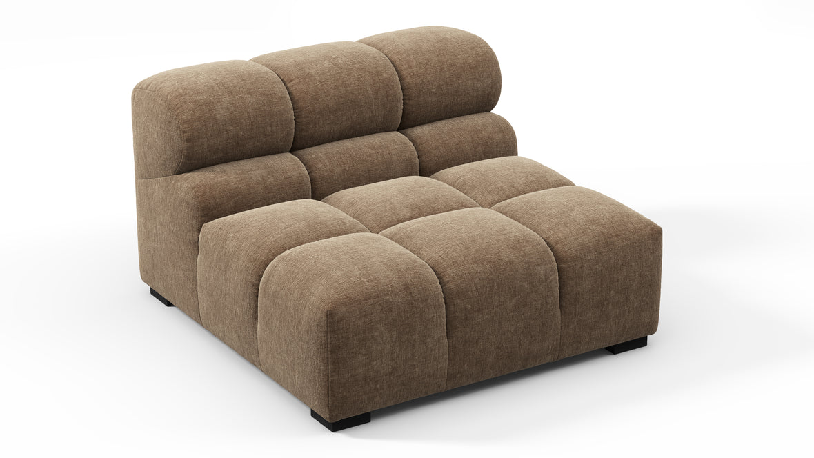 Tufty - Tufty Module, Armless, Cappuccino Brown Chenille