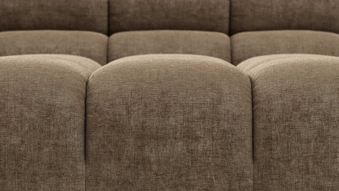 Tufty - Tufty Module, Extra Large Left Arm, Cappuccino Brown Chenille