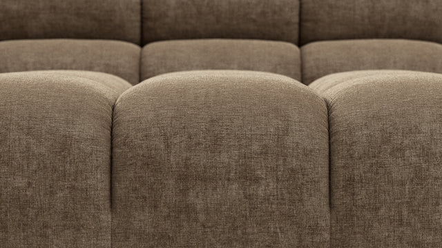 Tufty - Tufty Module, Extra Large Left Arm, Cappuccino Brown Chenille