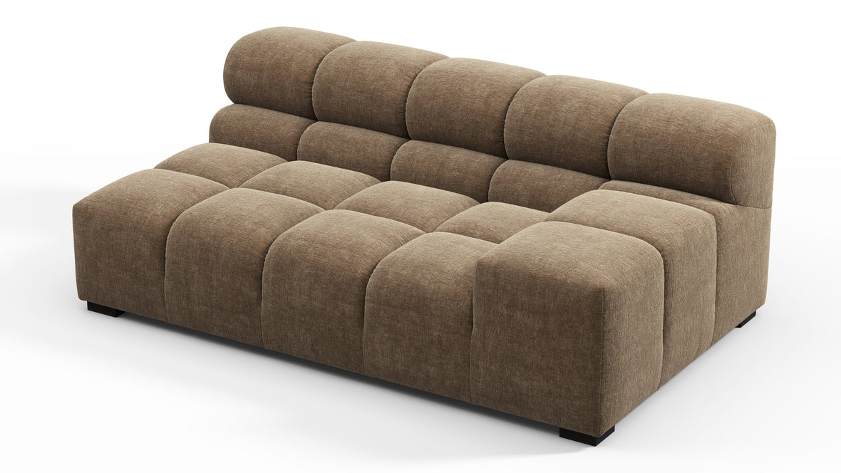 Tufty - Tufty Module, Extra Large Left Arm, Cappuccino Brown Chenille