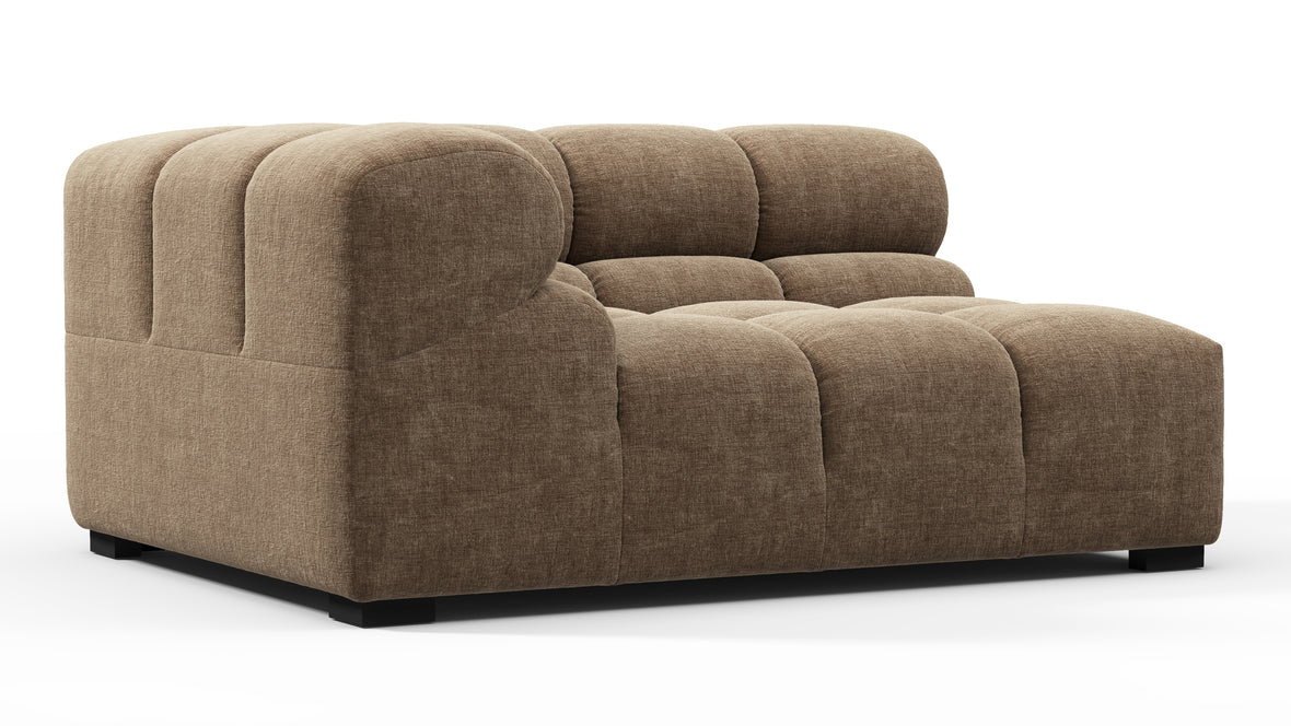 Tufty - Tufty Module, Large Left Corner, Cappuccino Brown Chenille