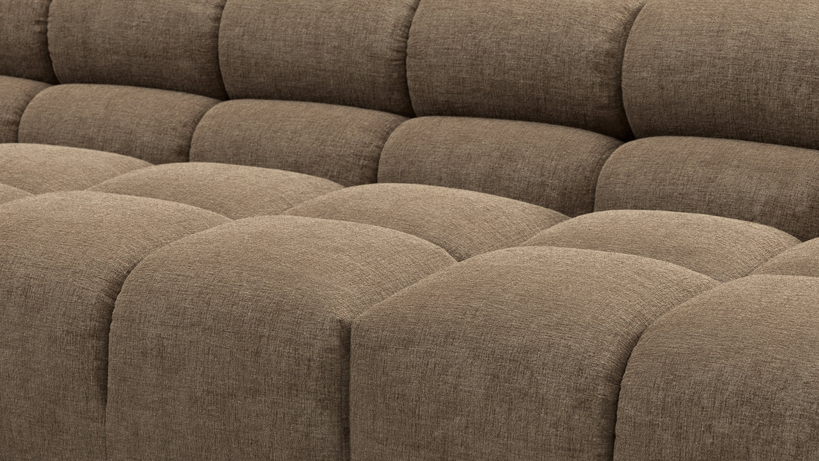 Tufty - Tufty Sectional, Extra Large Sofa, Cappuccino Brown Chenille