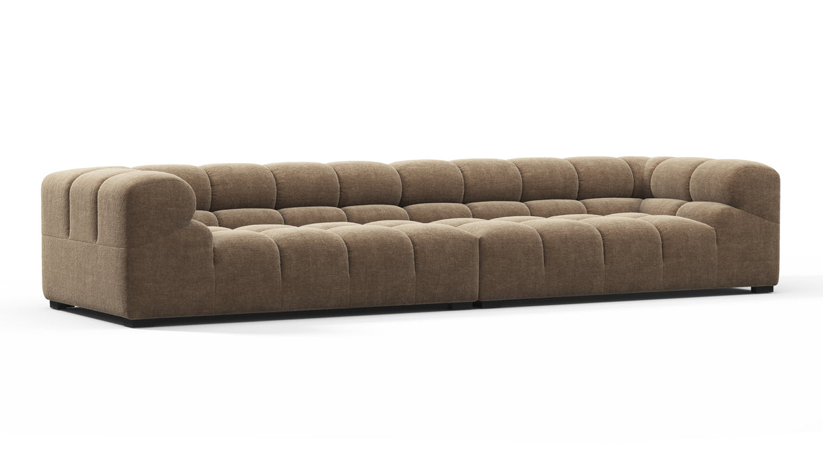 Tufty - Tufty Sectional, Extra Large Sofa, Cappuccino Brown Chenille