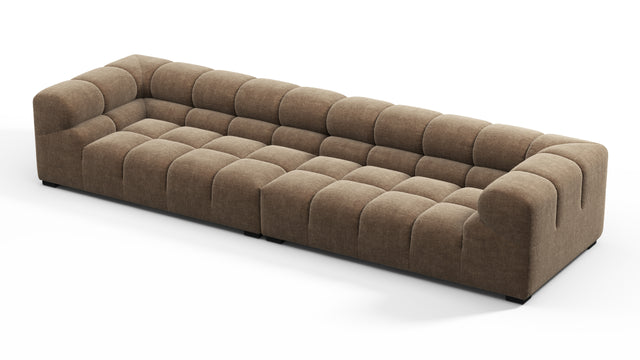 Tufty - Tufty Sectional, Extra Large Sofa, Cappuccino Brown Chenille