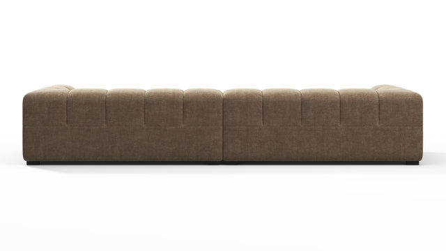 Tufty - Tufty Sectional, Extra Large Sofa, Cappuccino Brown Chenille