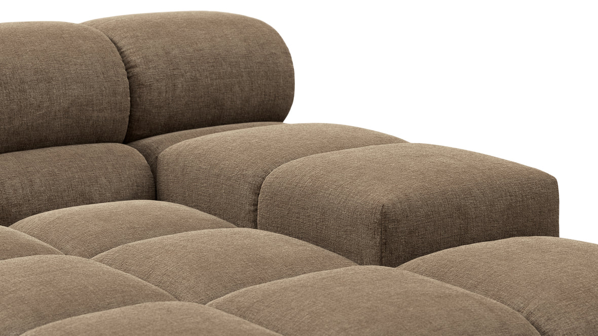 Tufty - Tufty Sectional, Right Corner, Cappuccino Brown Chenille
