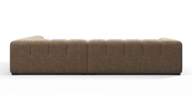 Tufty - Tufty Sectional, Right Corner, Cappuccino Brown Chenille