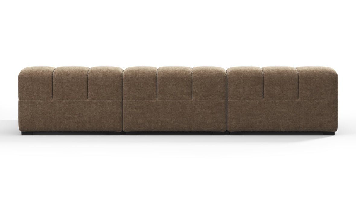 Tufty - Tufty Sectional, Small, Right Chaise, Cappuccino Brown Chenille