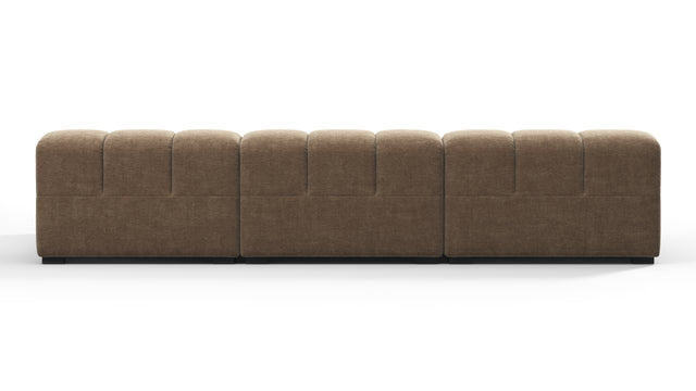 Tufty - Tufty Sectional, Small, Right Chaise, Cappuccino Brown Chenille