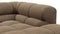 Tufty - Tufty Sectional, Small L, Right, Cappuccino Brown Chenille