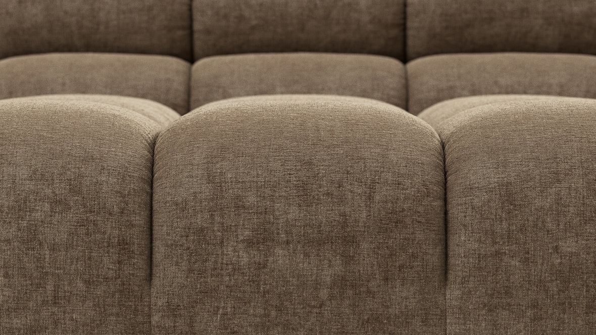 Tufty - Tufty Sectional, Small L, Right, Cappuccino Brown Chenille