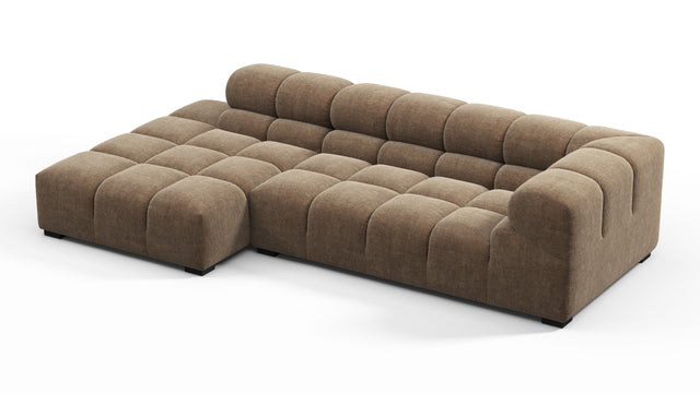 Tufty - Tufty Sectional, Small L, Right, Cappuccino Brown Chenille