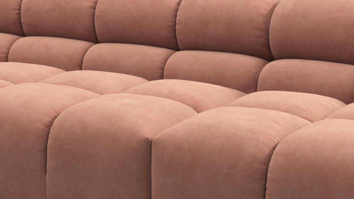 Tufty - Tufty Sectional, Extra Large Sofa, Mocha Mousse Vegan Suede